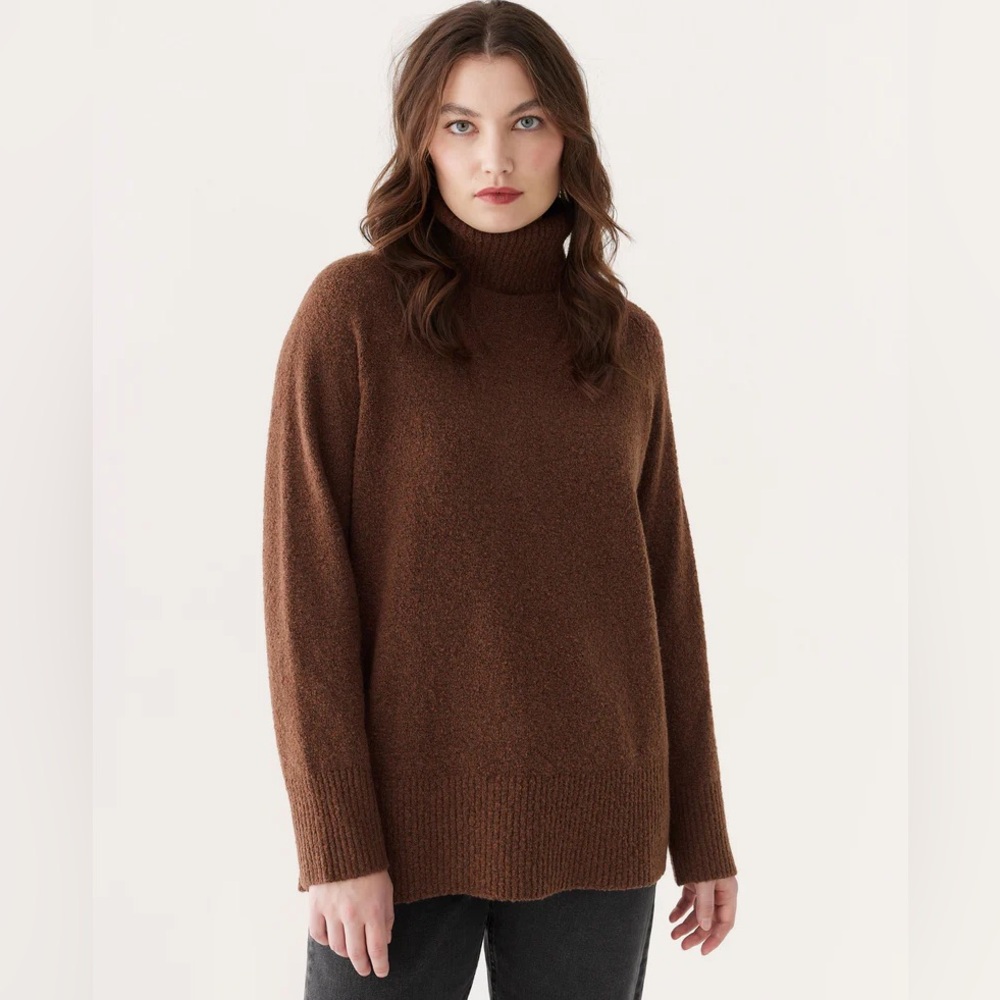 Frank and Oak Seawool Turtleneck in Cappuccino